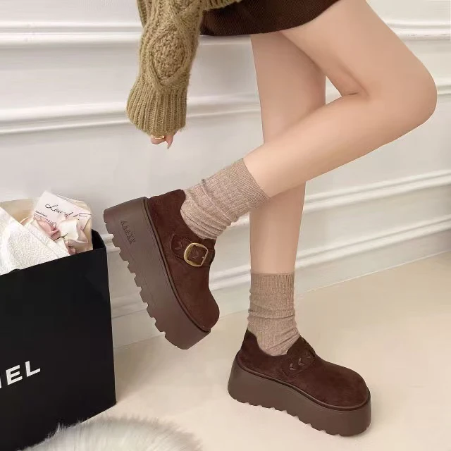 8010勃肯鞋2025今年流行秋冬季小个子高跟不累脚