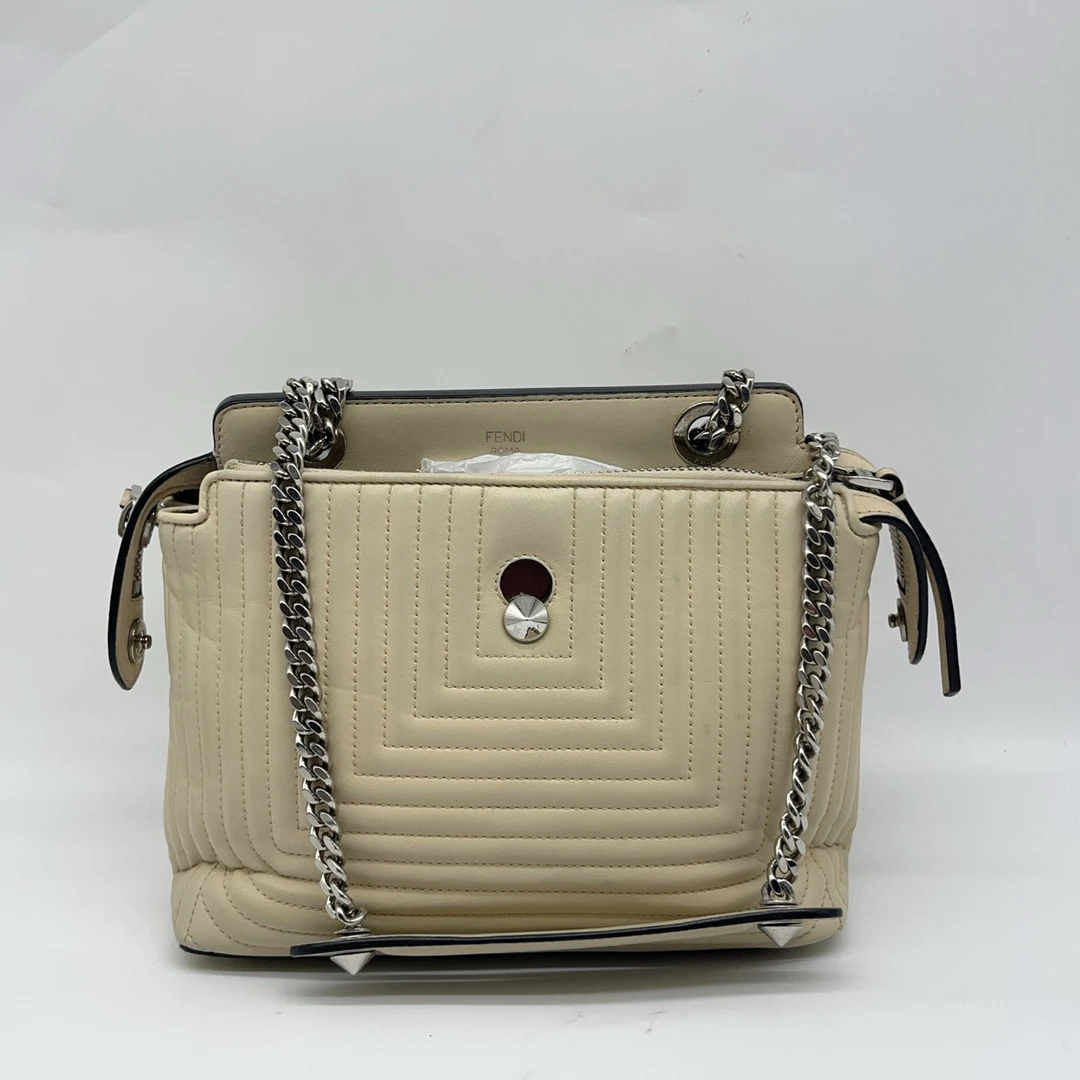 95新 FENDI/芬迪 奶白色单肩包1588 3459