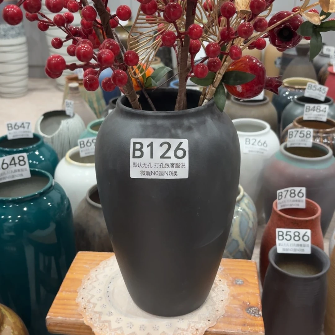 摆件瑕疵126 景镇镇陶瓷花瓶高27口9.5