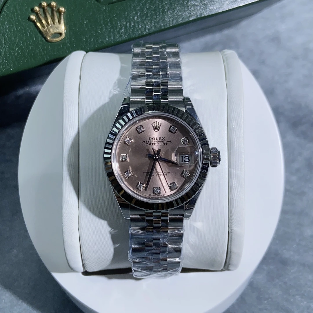 99新 Rolex/劳力士 日志系列/女表/冰梅粉原钻/21年/279174/28mm