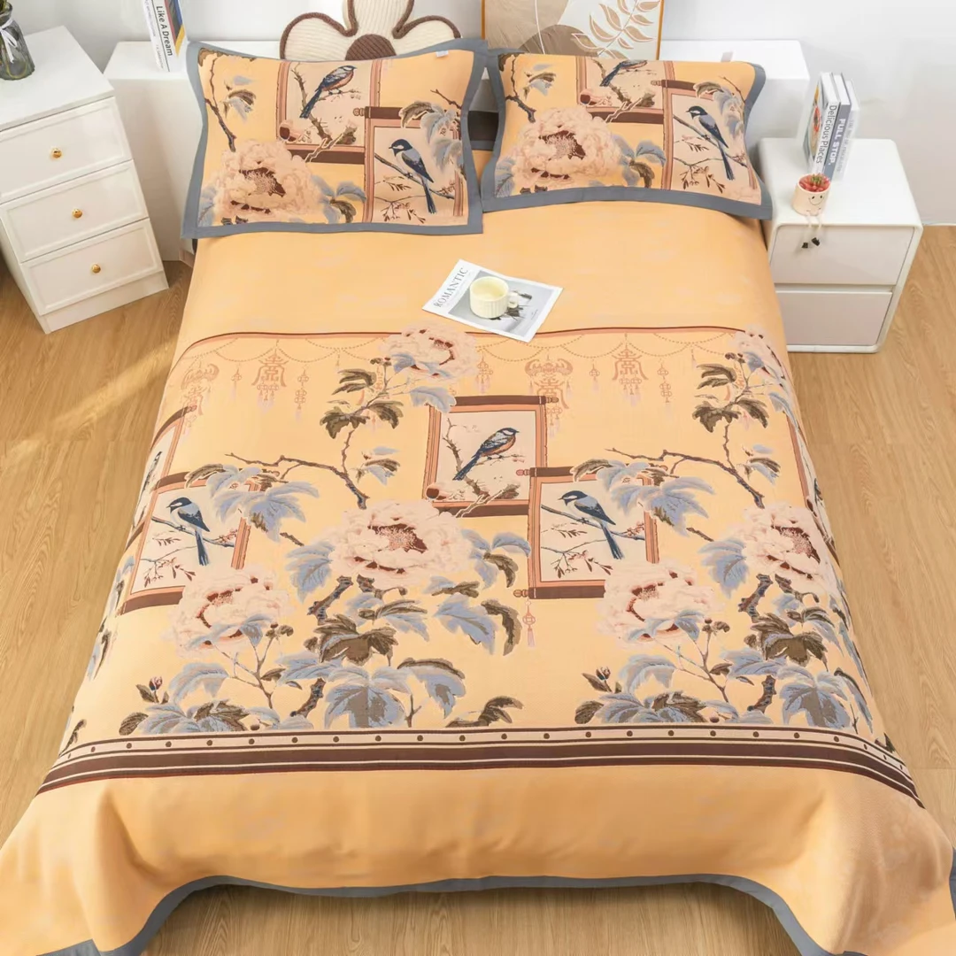 【喜上枝头】三件套高端A类柔软亲肤透气舒适可机洗四季可用床盖