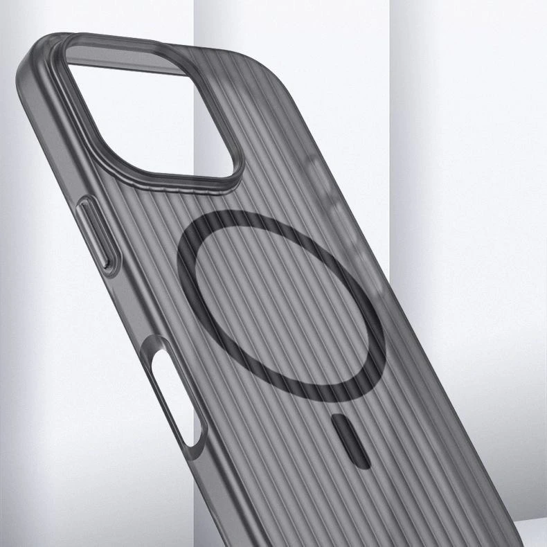 适用瓦楞冰雾苹果16promax手机壳磁吸iPhone15/14/13苹果手机壳