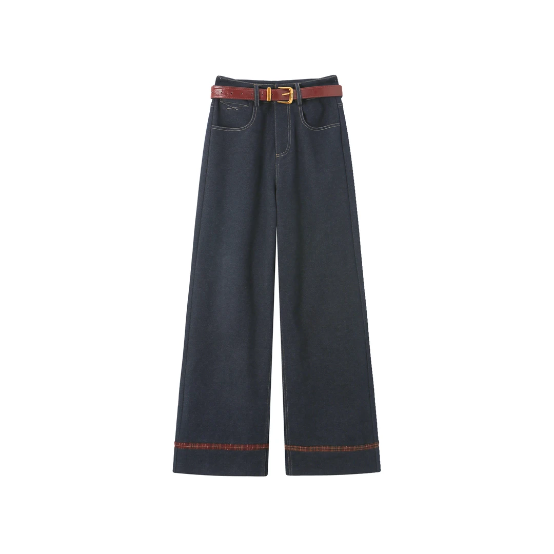 【封后轻奢设计】秋冬气质百搭复古宽松阔腿休闲裤8833721