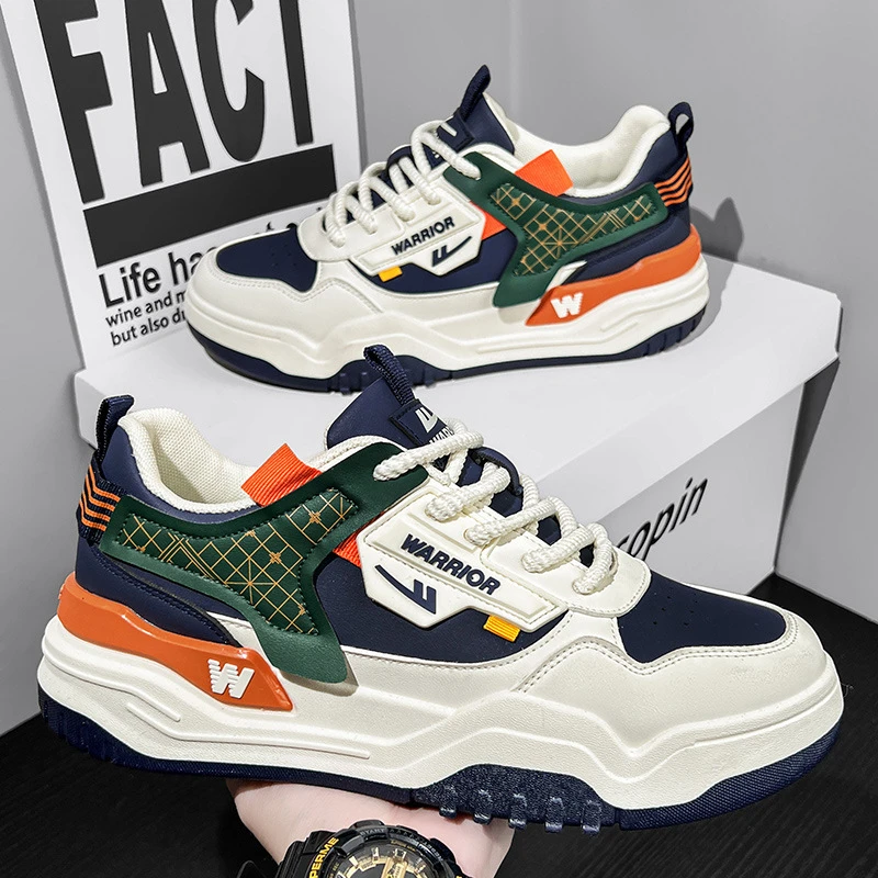 Warrior/回力2025年春季新款男鞋百搭时尚休闲鞋低帮厚底跑步鞋子