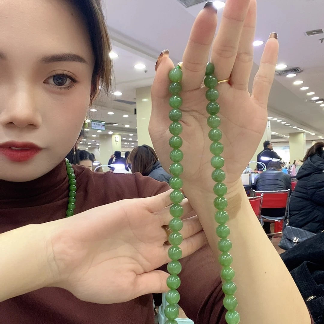 和田玉碧玉卡10妈妈链未镶嵌