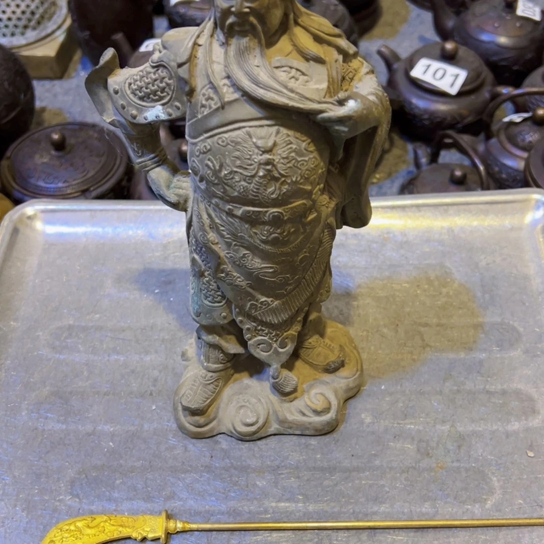 三***生黄铜摆件，文房摆件