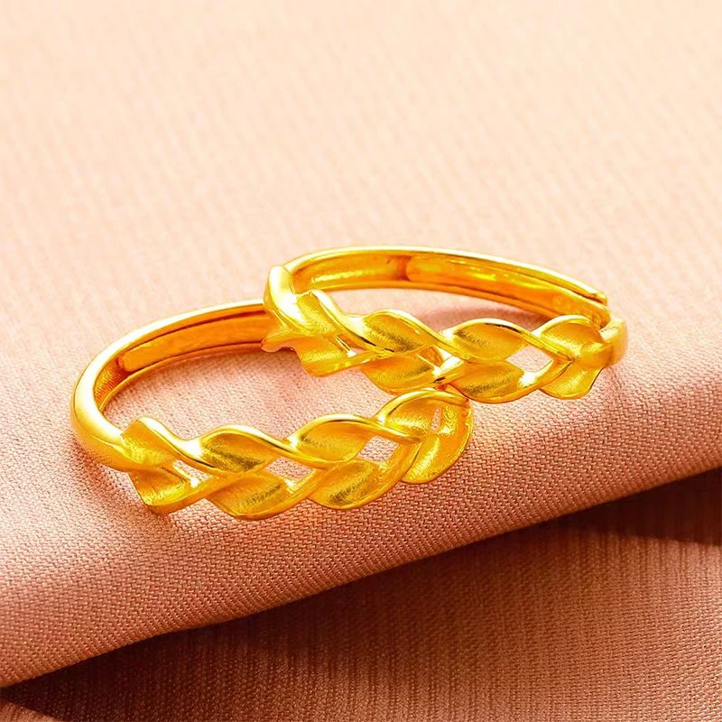 铜合金戒指 铜合金戒指 麦穗戒精致戒指百搭时尚不掉色显白简约