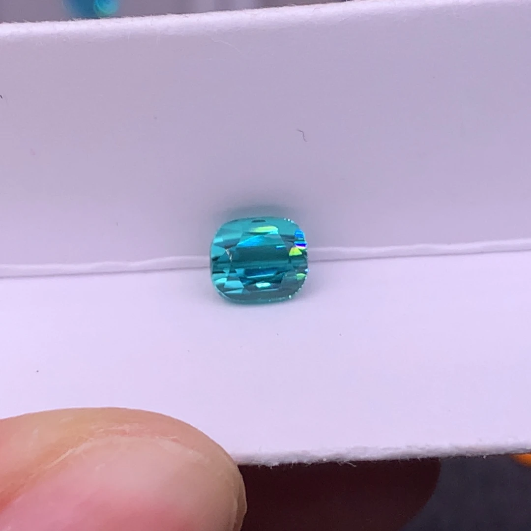 碧玺珠宝半成品未镶嵌1.29ct蒂芙尼色拉贡碧玺全净
