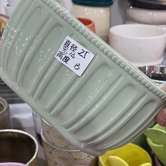 多肉绿植陶瓷花盆9.9包邮，有孔