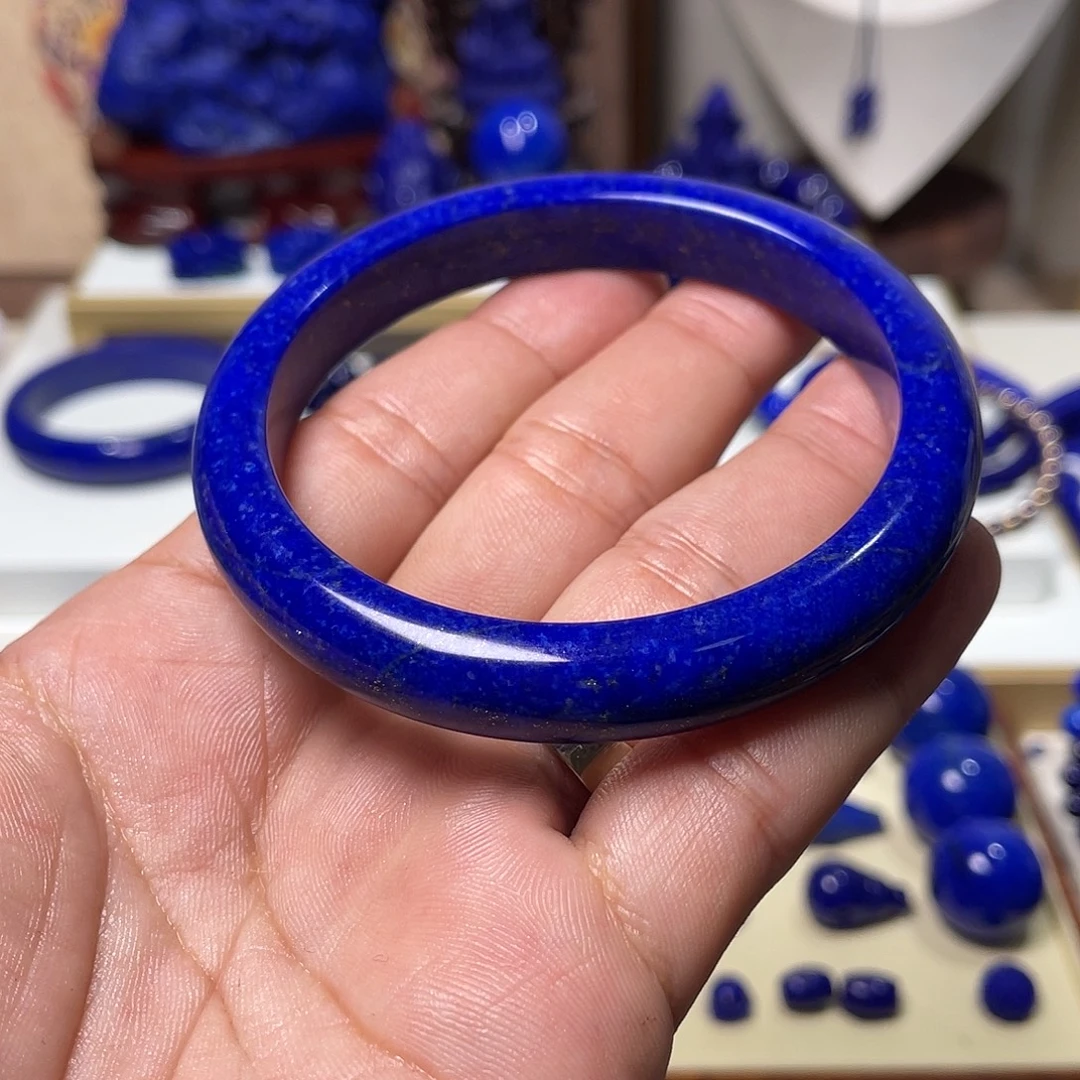 青金石未镶嵌精品61圈手镯