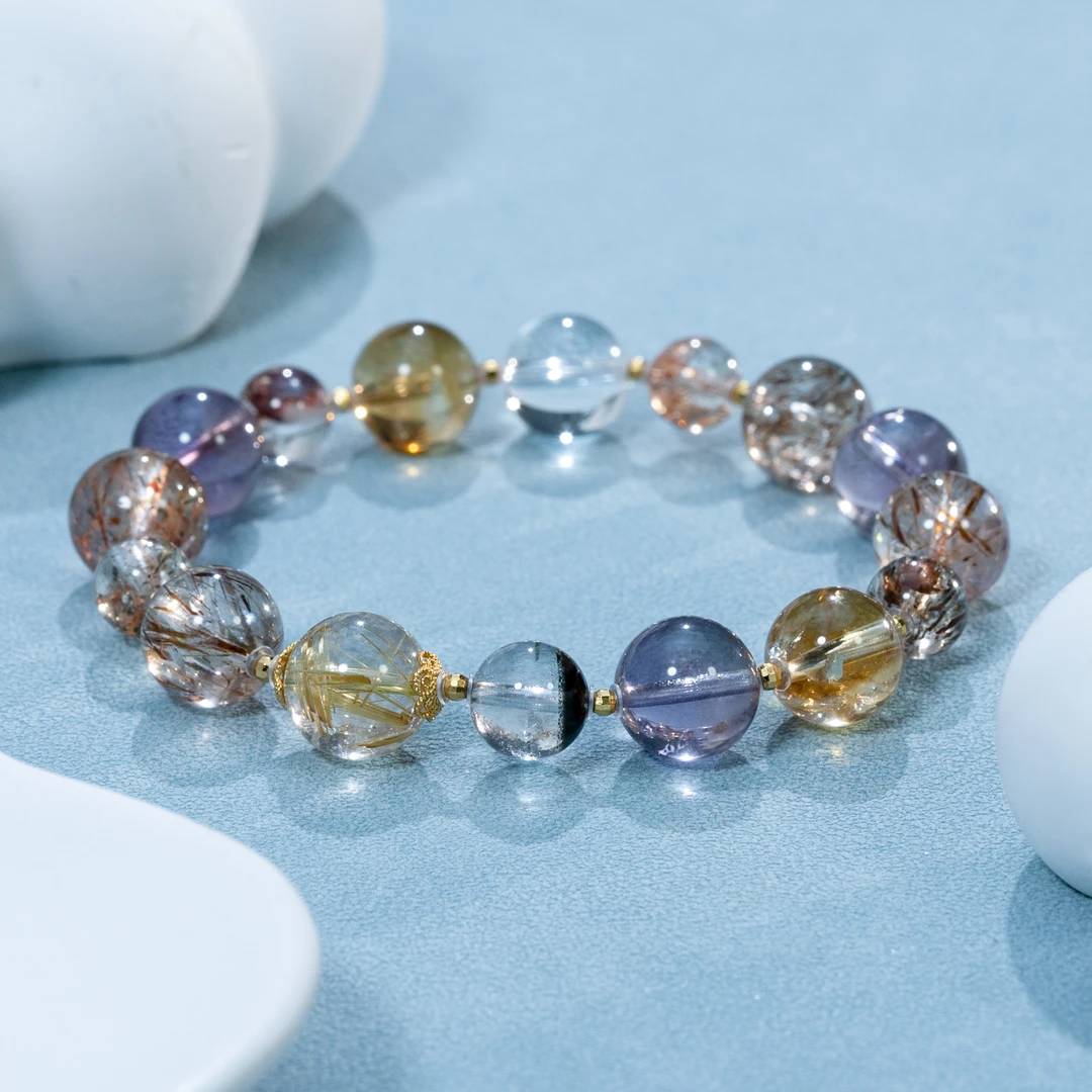 【大满贯】天然金发晶手串-2500197-（天然珠宝多样性发其一）