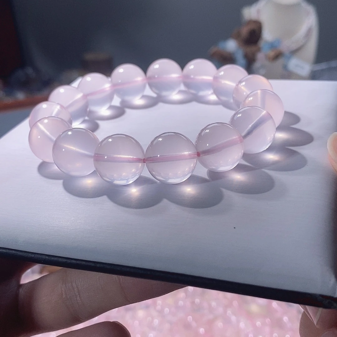 未镶嵌水晶手串14加莫粉