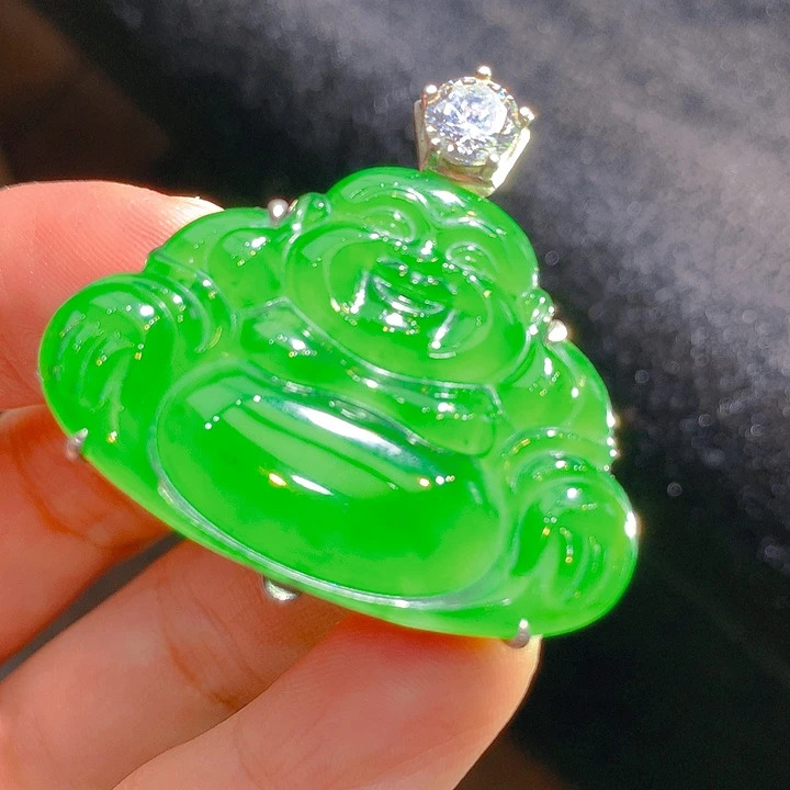 【闪购商品】翡翠颈饰银S925镶嵌翡翠