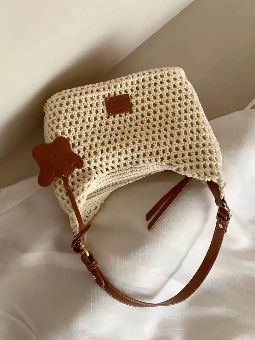 夏日慵懒草编托特包