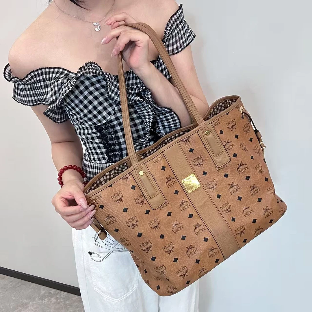 95新 MCM 小元/经典满印托特包带子袋