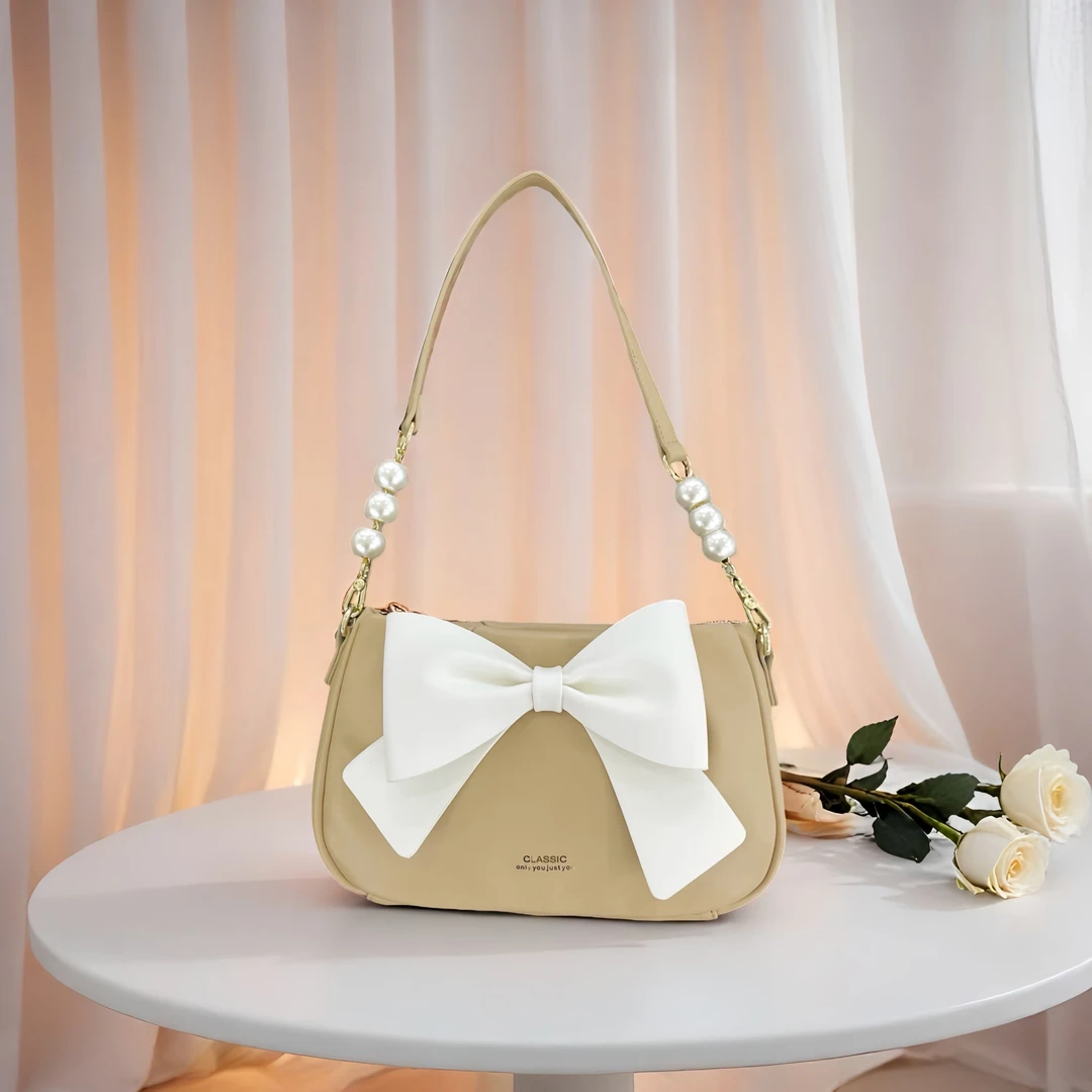 2005#杏配白【尺寸：长25宽8高16】潮流气质百搭时尚女士单肩包