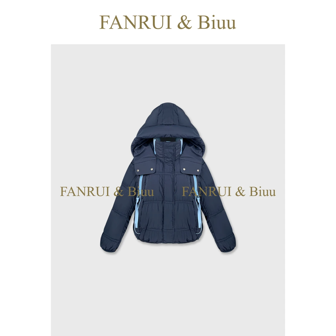 FANRUI/泛芮「摩登暖衣」白鸭绒保暖加厚蓬蓬感羽绒服外套女B18838