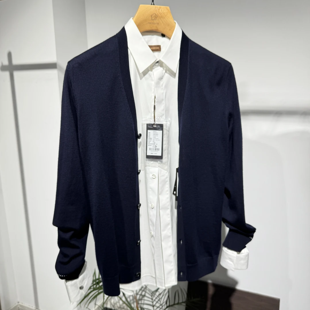 SANFOTO秋冬男士【8046】商务休闲羊毛开衫