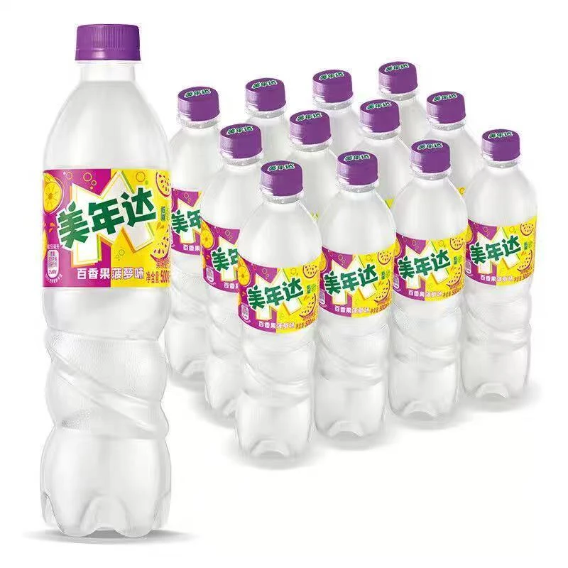 美年达汽水 百香果菠萝味 600ml*12夏日必备饮品