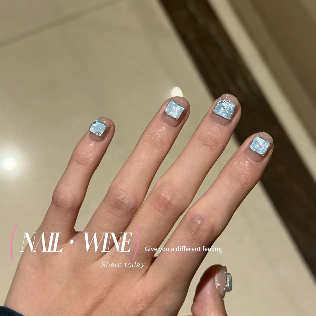 五行-水 纯手工2025新款五行水蓝色夏天波光粼粼穿戴甲