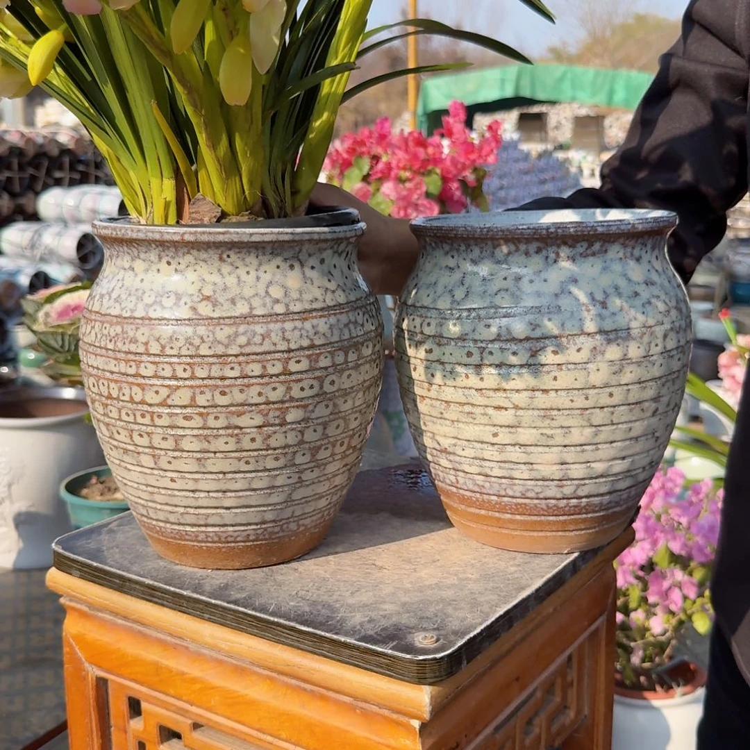 紫砂花盆口17高22（两个A01镇店之宝