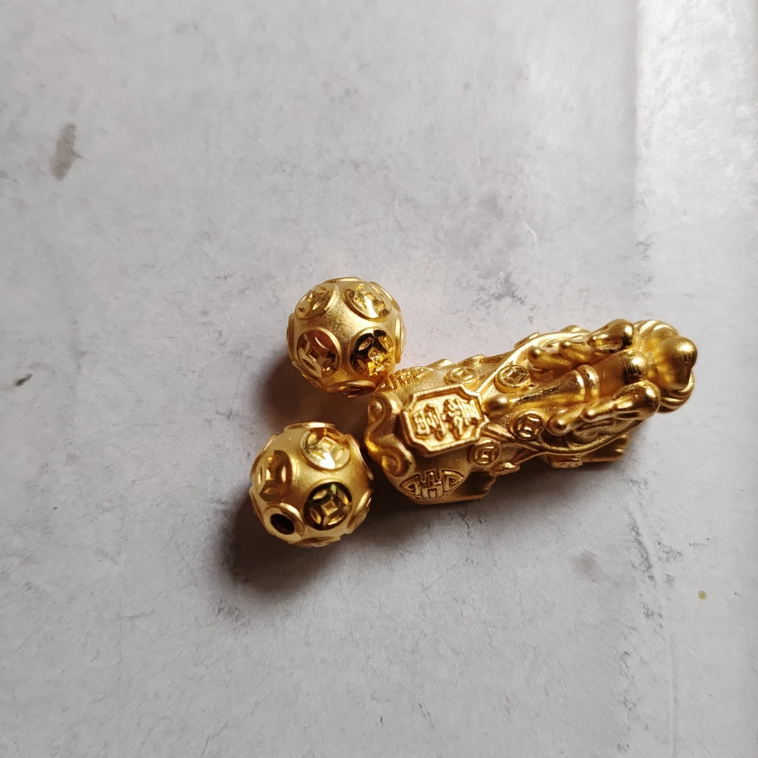 金元宝足金999貔貅珠子首饰