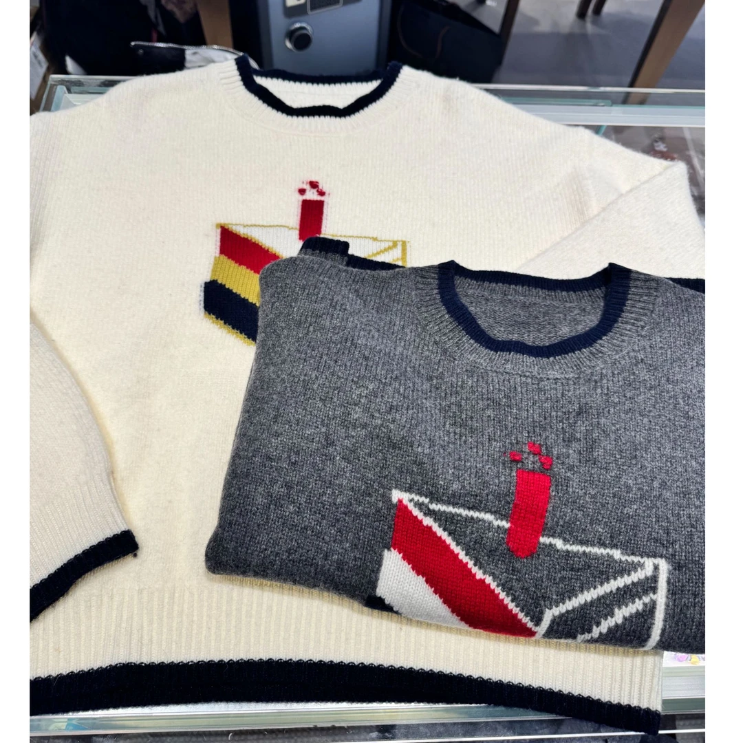 冬季休闲卡通蛋糕套头针织衫毛衣拼色内搭【卡通蛋糕】