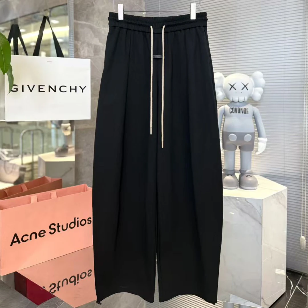 2025欧货高端男士弯刀裤秋冬时尚百搭宽松显瘦黑灰休闲裤超有型