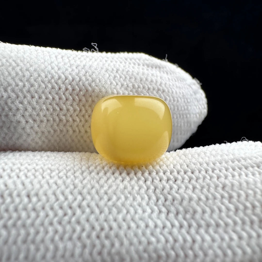 D1146天然原矿蜜蜡微瑕墩子10*8mm支持复检假一罚十