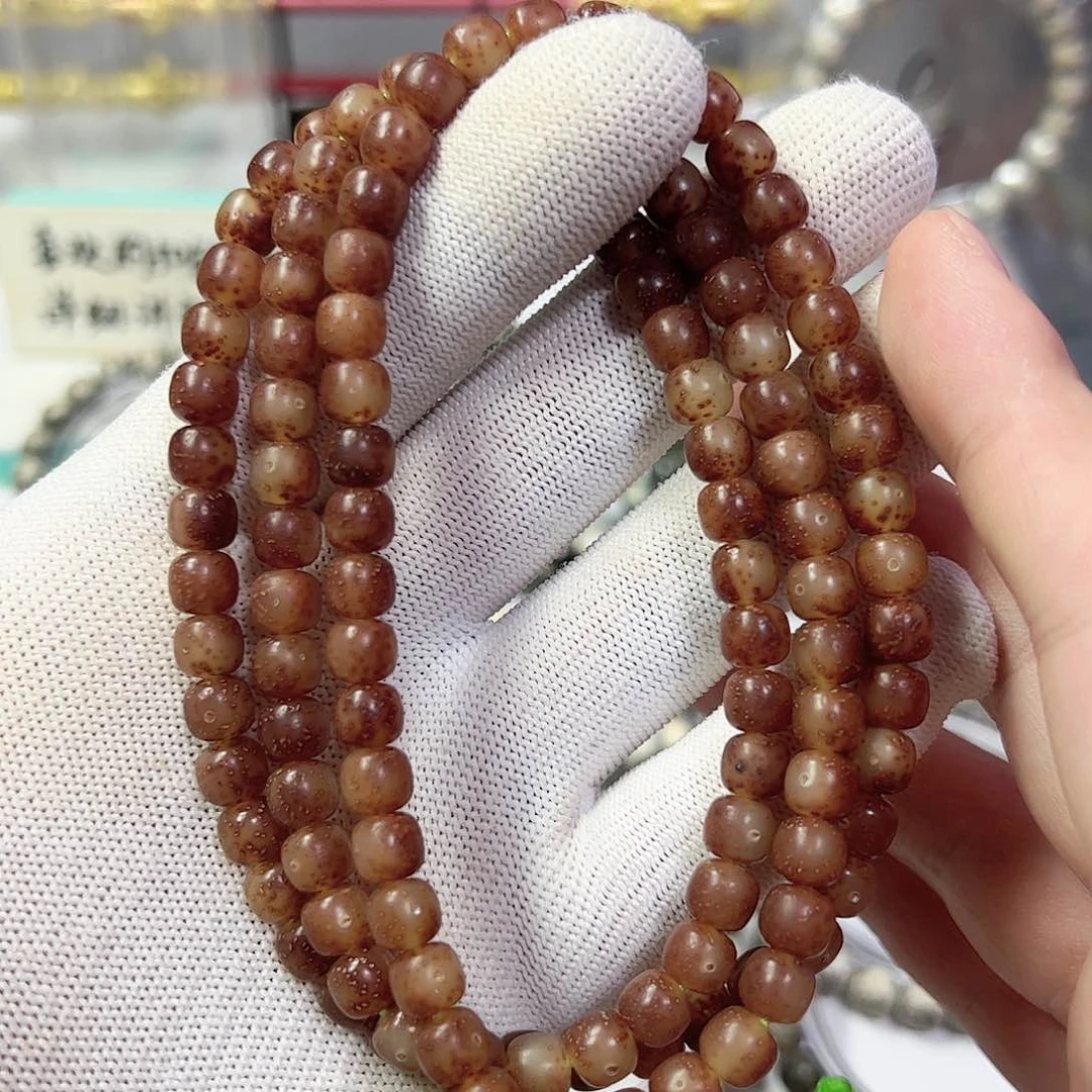 星月菩提手串76粉冰长串a33