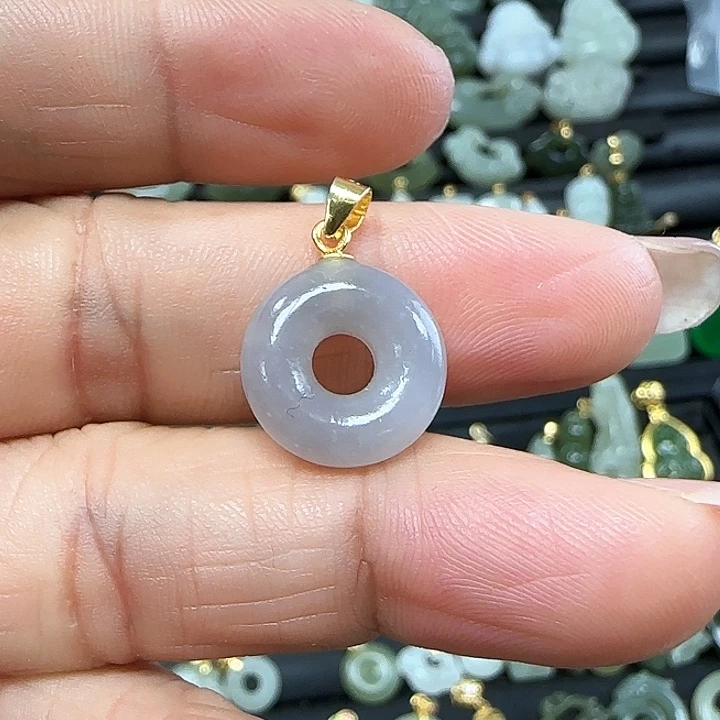 和田玉吊坠(不含链)银S925镶嵌