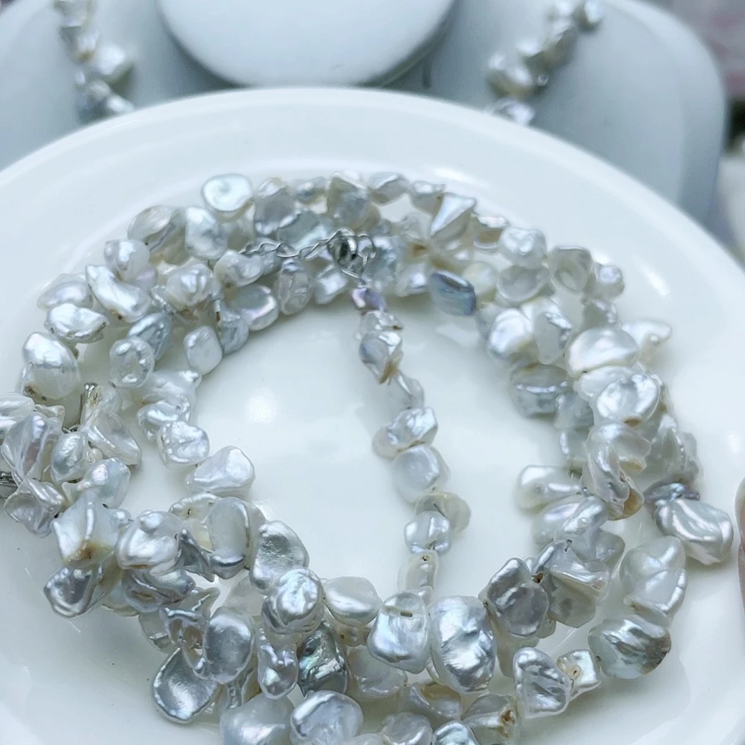 淡水珍珠颈饰钛钢