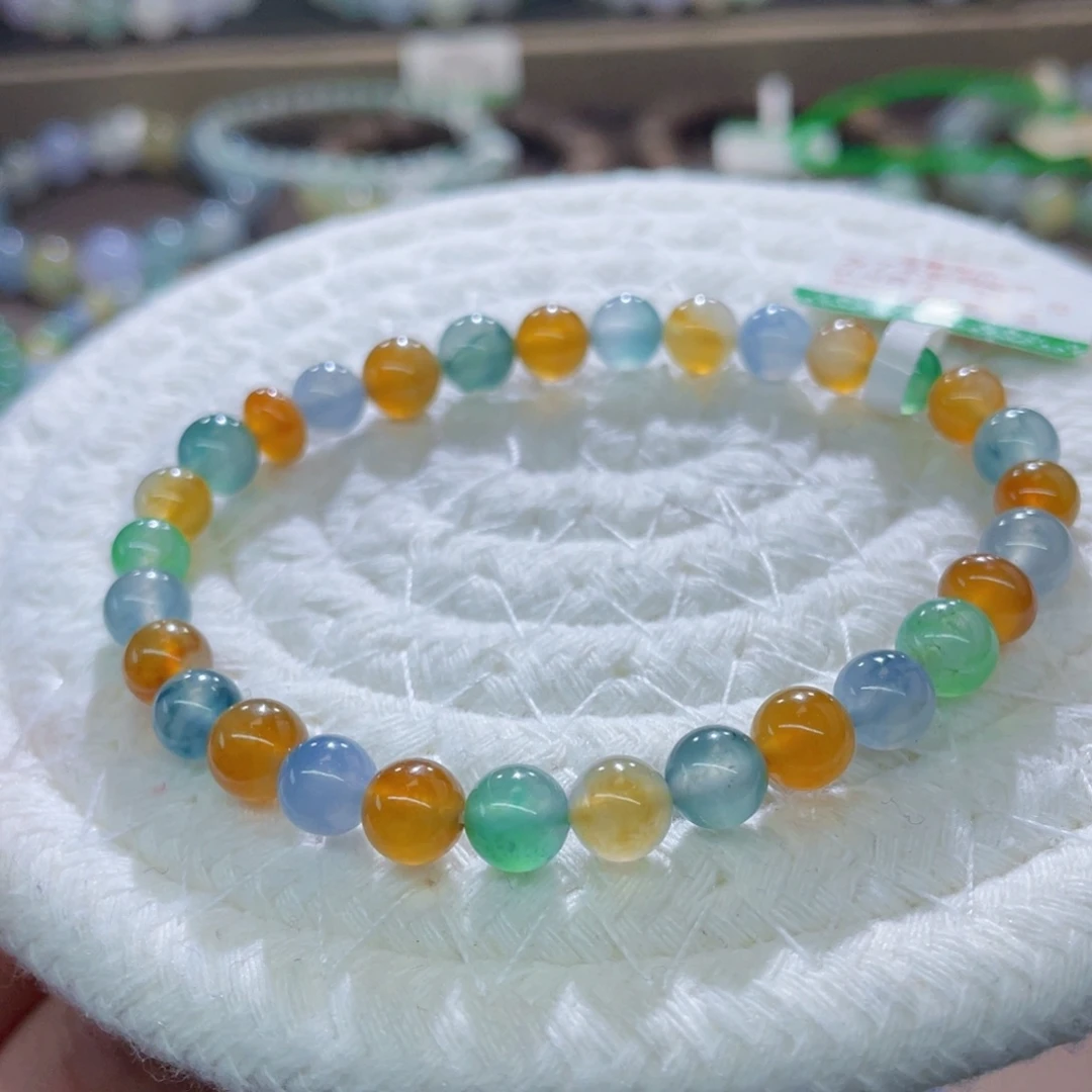 未镶嵌手链翡翠冰浓卡6+