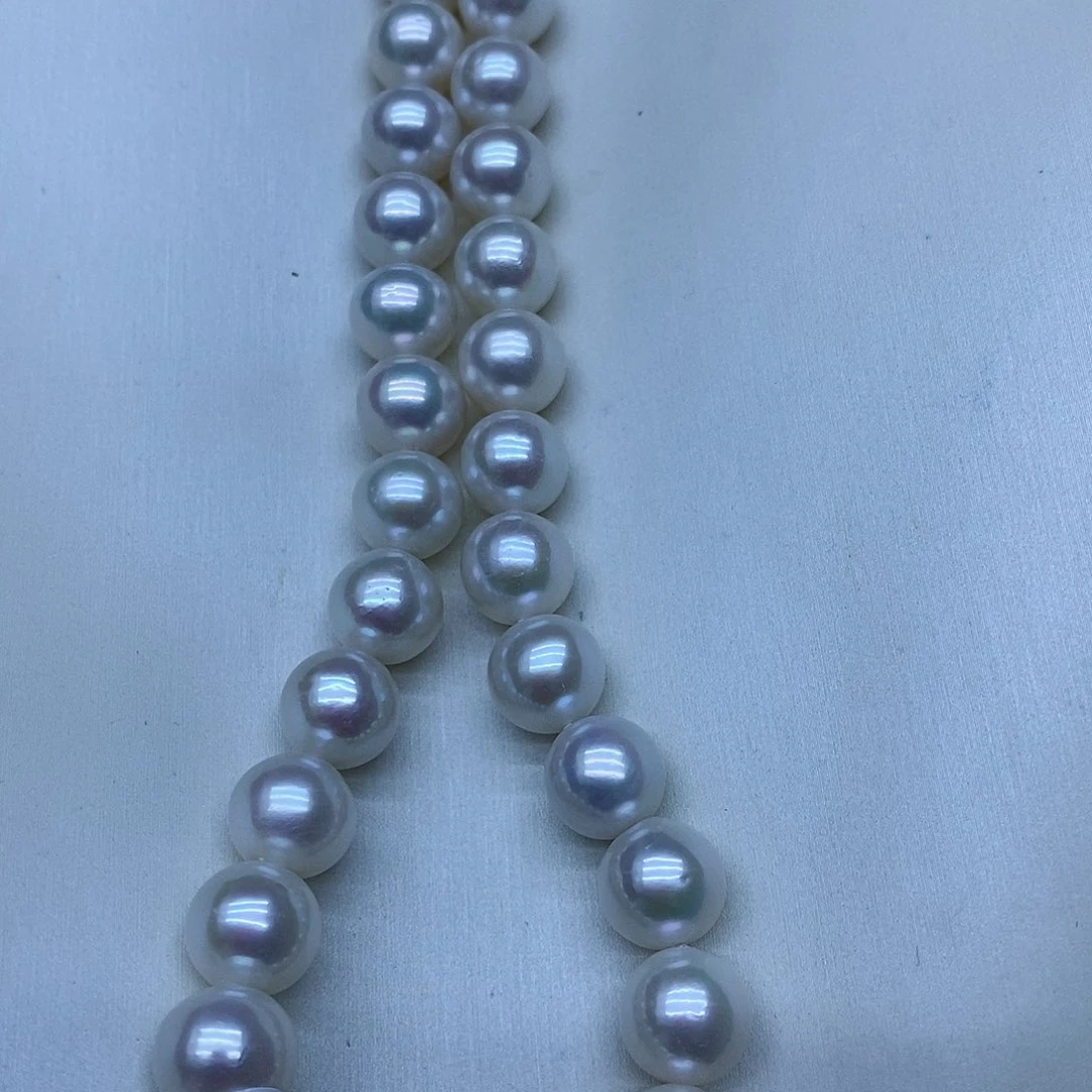 银S925镶嵌卡10到11无核淡水珍珠