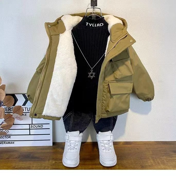 【爆款推荐】童装男童冬装棉衣外套新款儿童上衣加厚棉服加绒棉袄