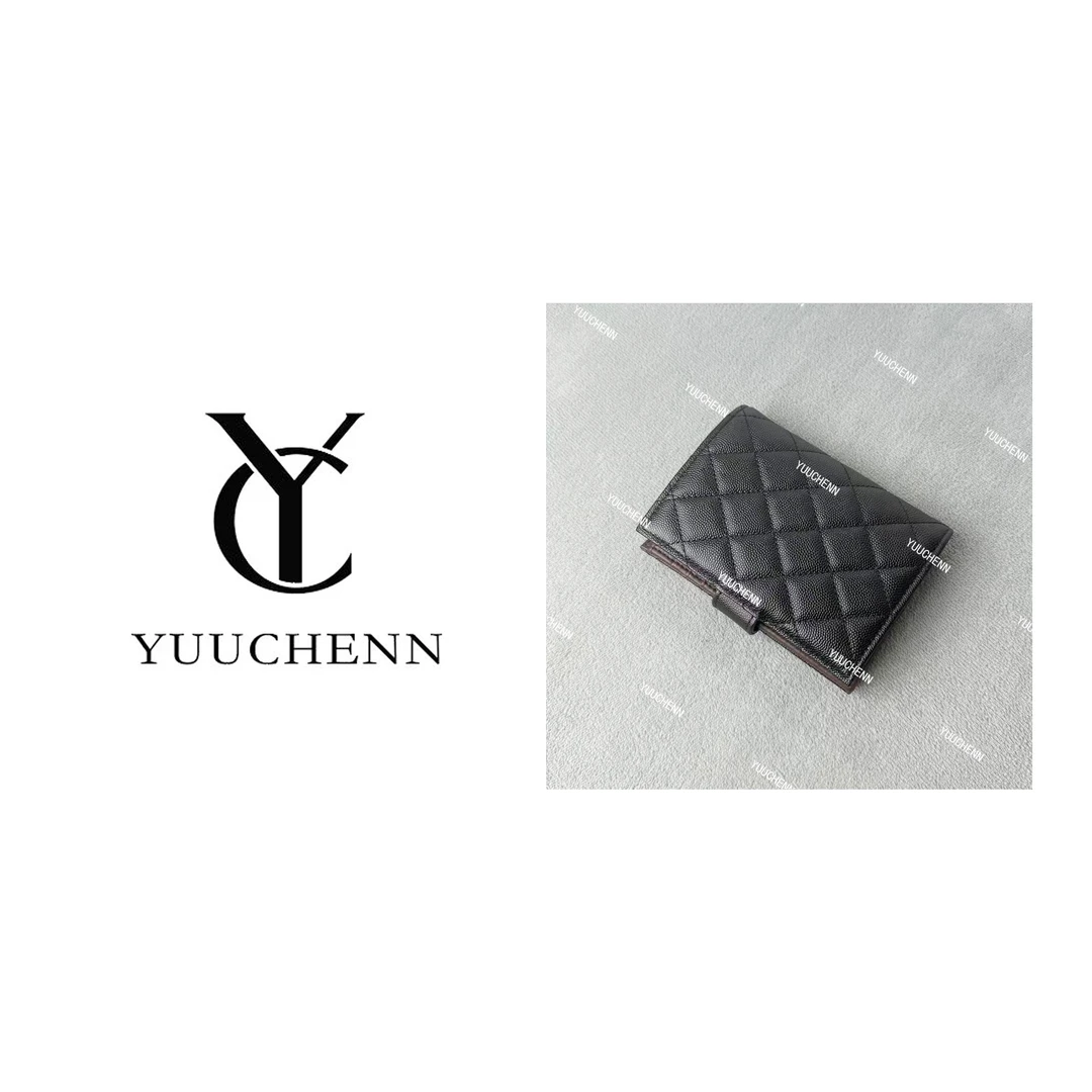 YUUCHENN/香奶奶同款【钱包】鱼子酱小牛皮14cm  HH6158