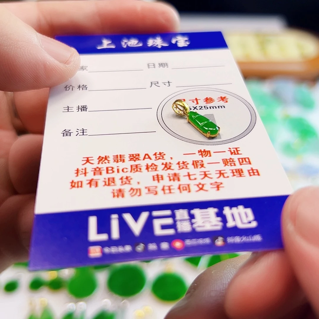 颈饰18K金镶嵌翡翠翡翠