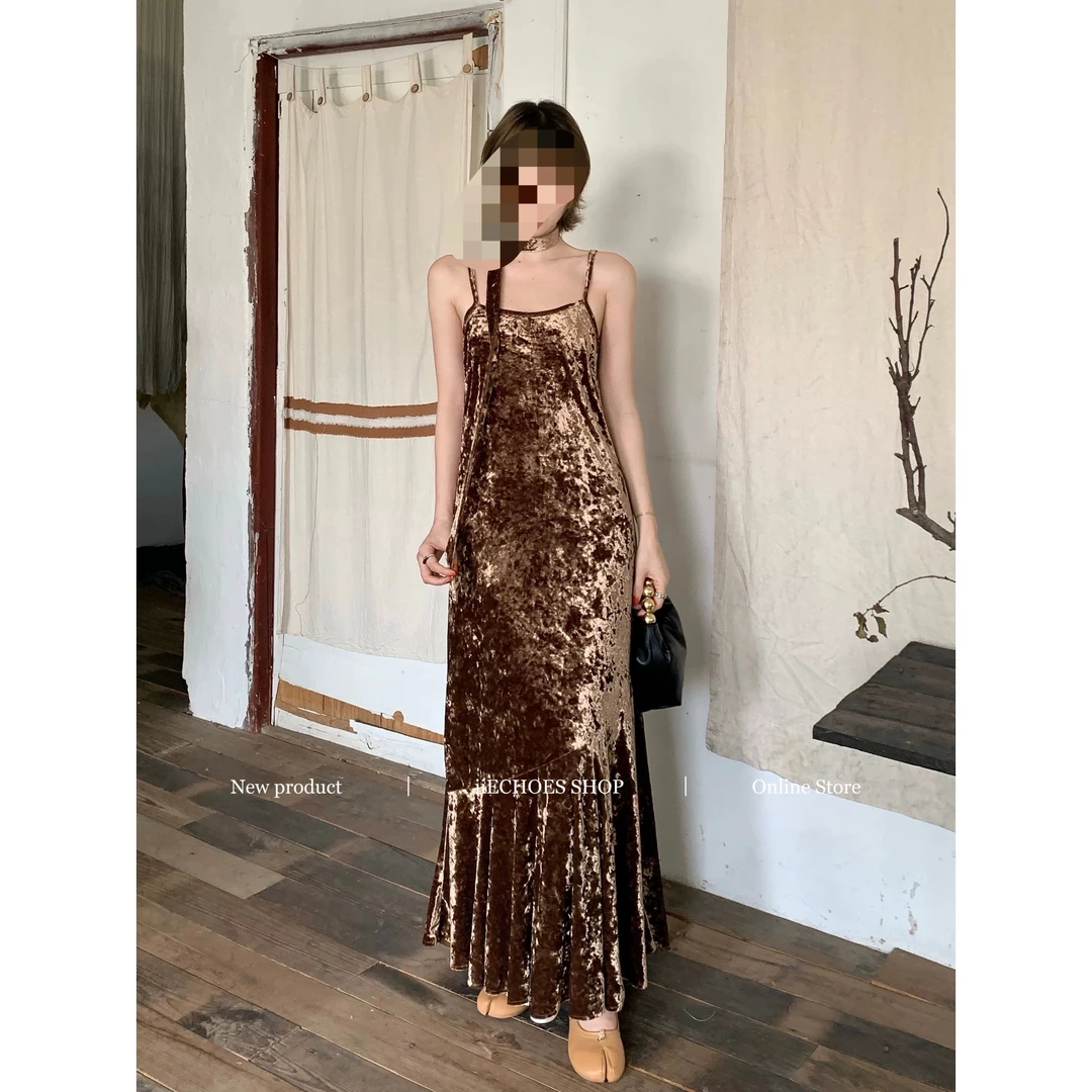 《现货》女装春季2025新款高级感吊带裙2121