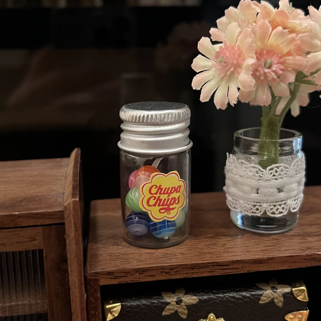 dollhouse娃娃屋微缩糖果食玩模型拍摄道具迷你罐装棒棒糖DIY饰品
