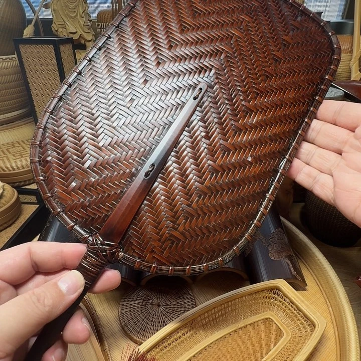 竹编扇子仿旧色竹