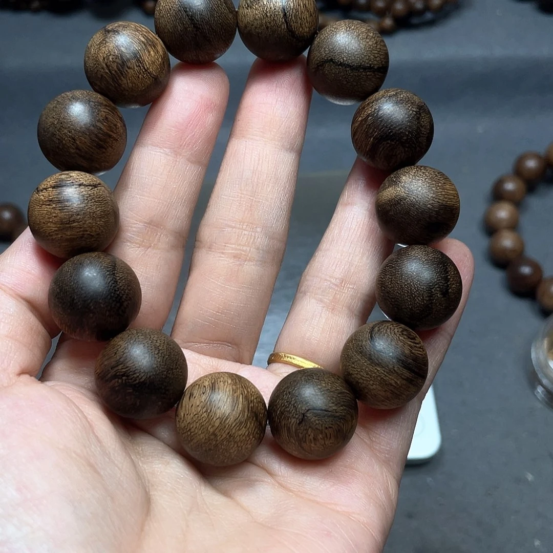 沉香手串奔***生白棋瘤疤1.6