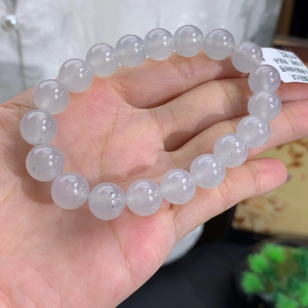 翡翠未镶嵌手串卡10冰胶乌鸡手串