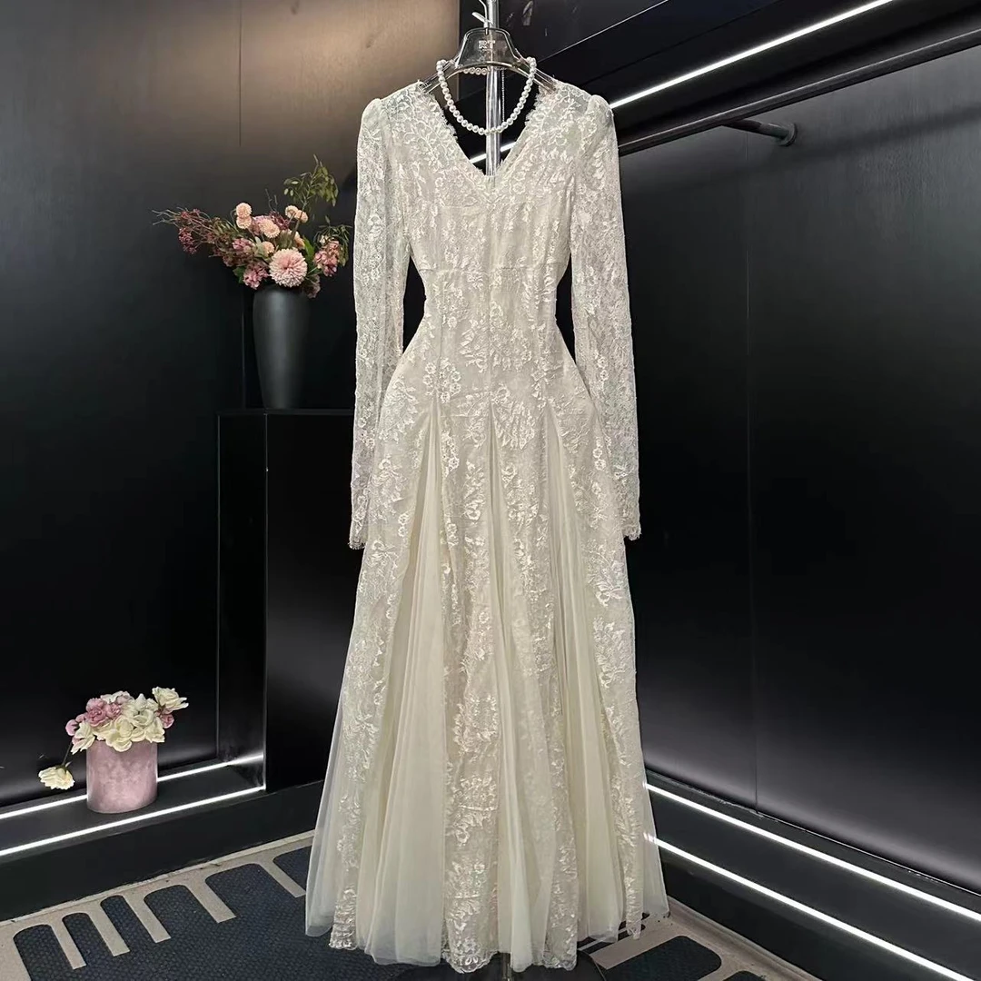 roiltrou原创设计2025高定轻奢气质优雅连衣裙ZA1525112706