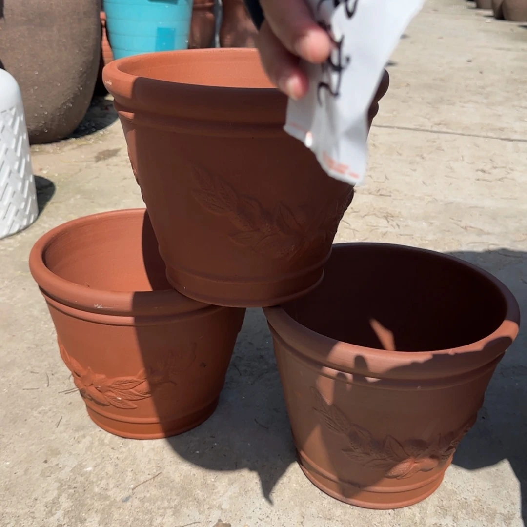 紫砂花盆口30高24宜兴紫砂瑕疵有色差底部火裂