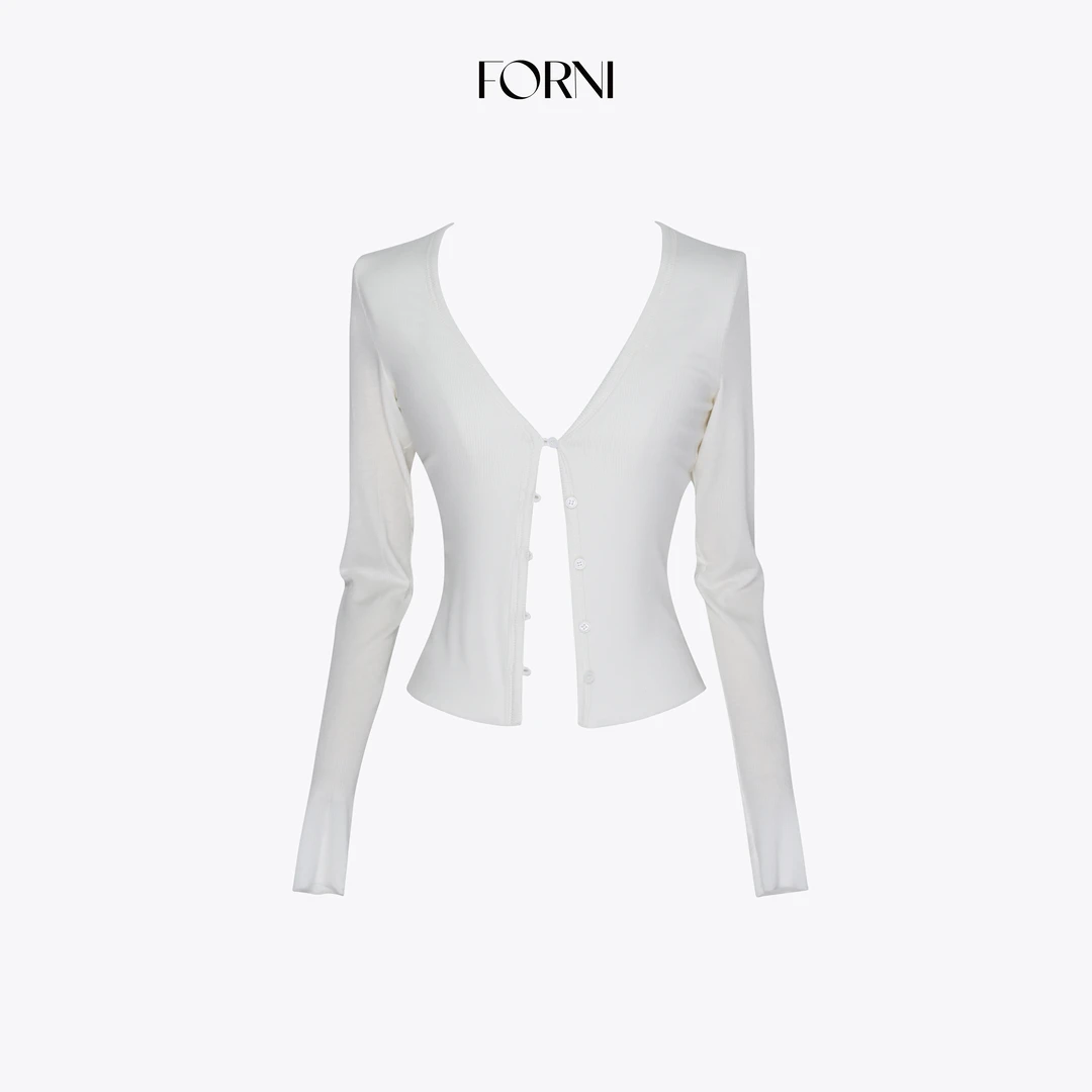 FORNI 皮肤衫 空气感天丝羊毛显瘦修身打底衫