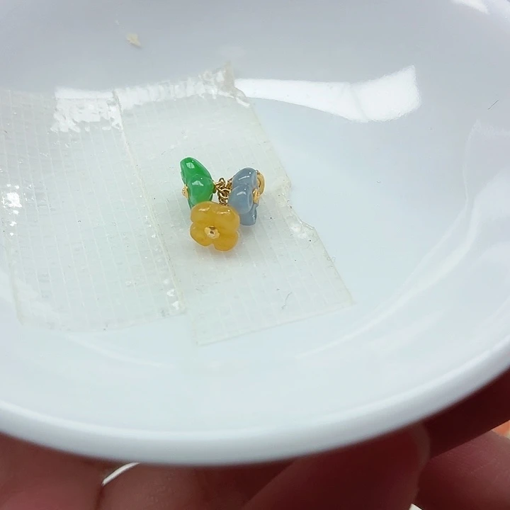 翡翠18K金镶嵌手链天然缅甸翡翠A货