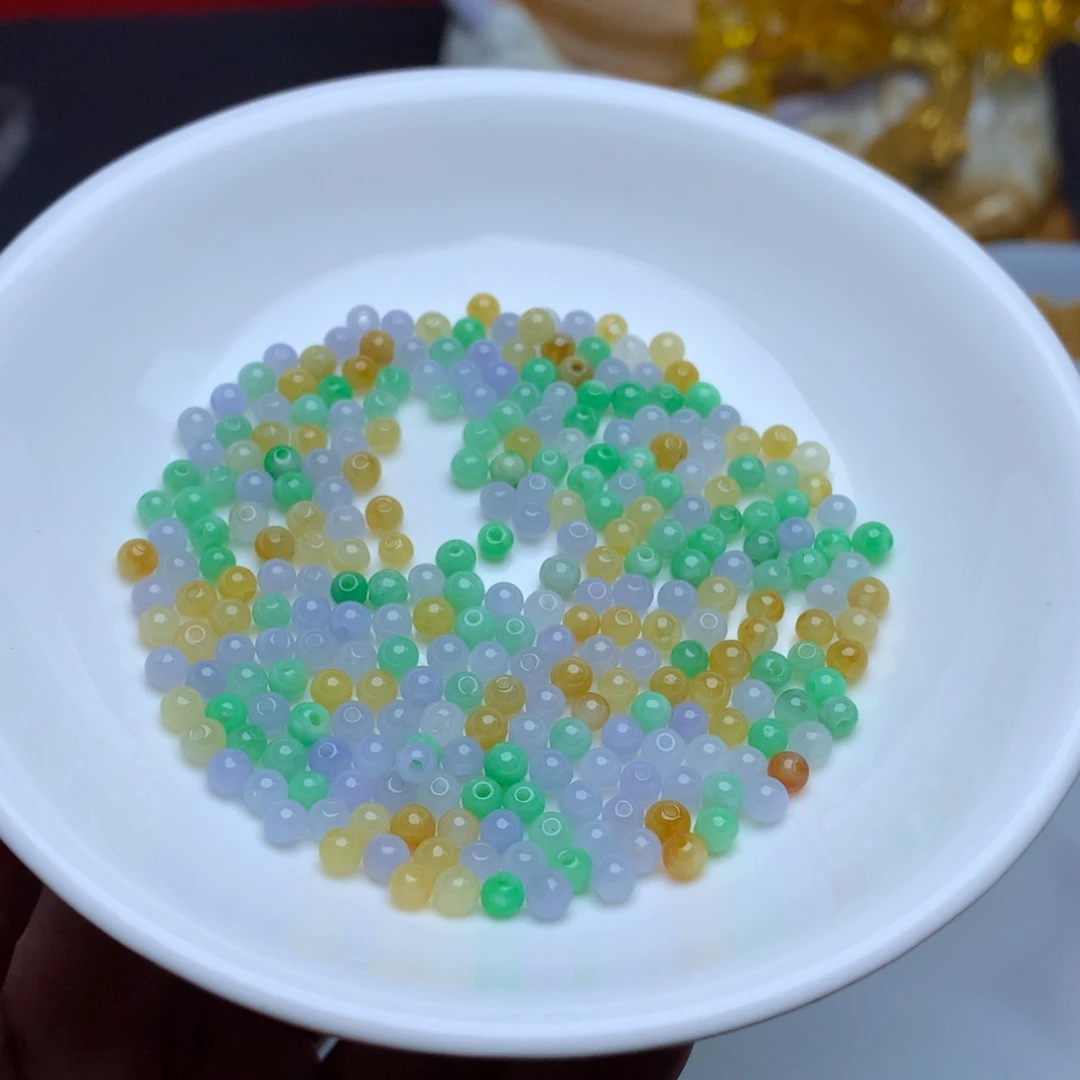 【闪购商品】翡翠手链未镶嵌卡3.5冰三彩10个