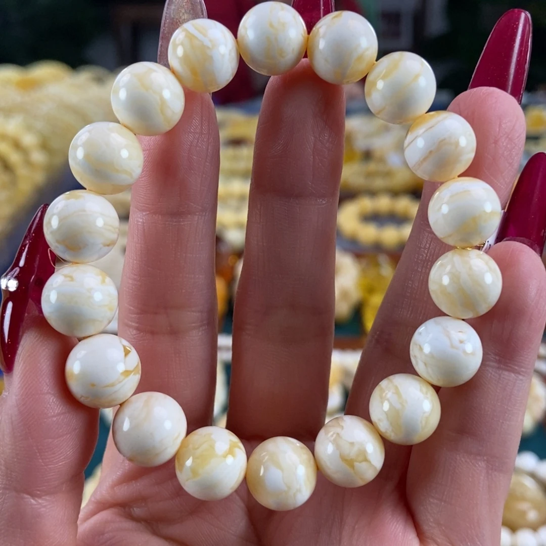 琥珀未镶嵌珠宝奇石11圆珠13.5