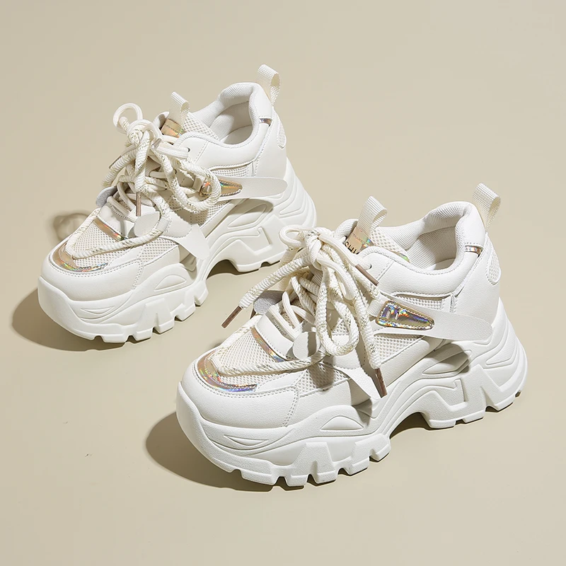 8915新款老爹鞋小个子女鞋百搭款时尚透气厚底网面ins秋季夏季