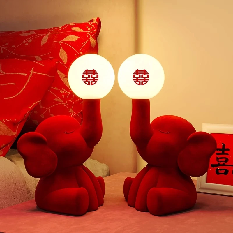 结婚礼物送新人新婚礼品送新娘婚长明灯一对摆件房床头台灯陪嫁灯